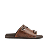Dual-Buckle Brown Formal Slipper SA62