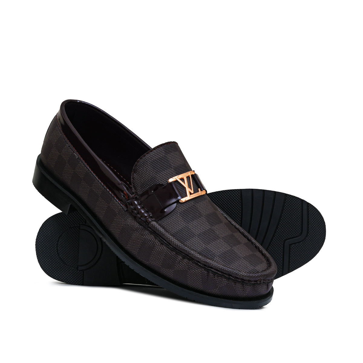 Classic Brown Textured Shoe FZ55