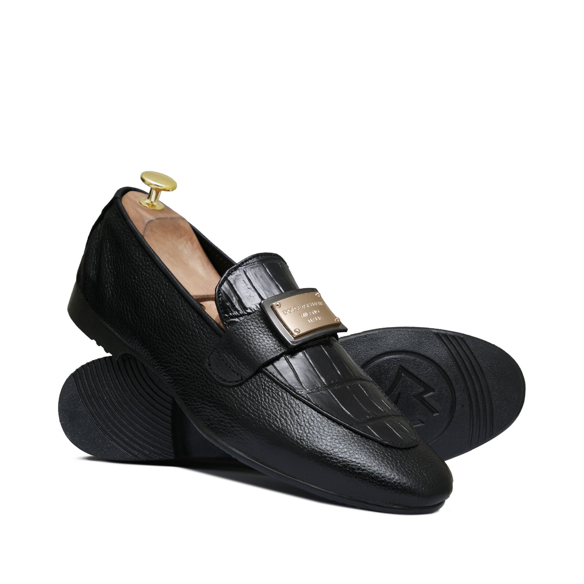 Black Croc folding Shoe PA29