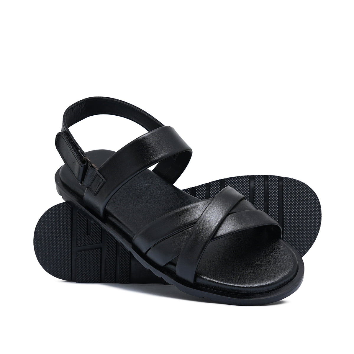 Black Strap Sandal Da42