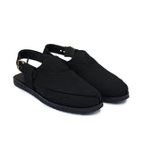 Black Suede Peshawari Chappal DZ02