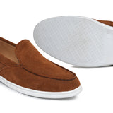 Cognac Brown  Suede Shoe La12