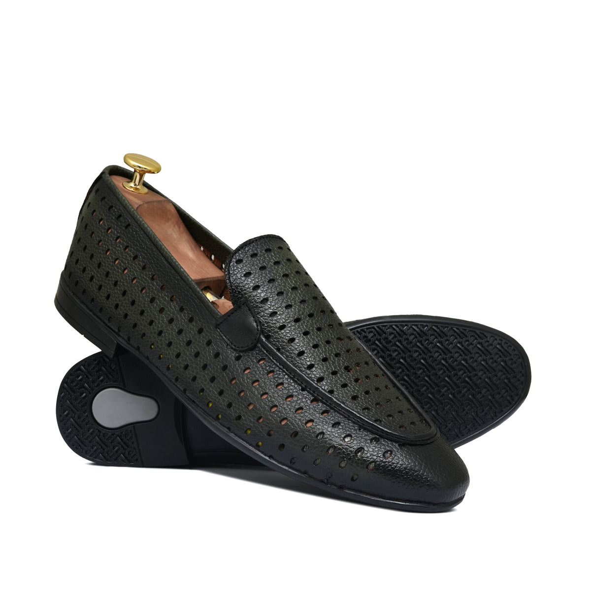 Green Perforated Folding Shoe PA59