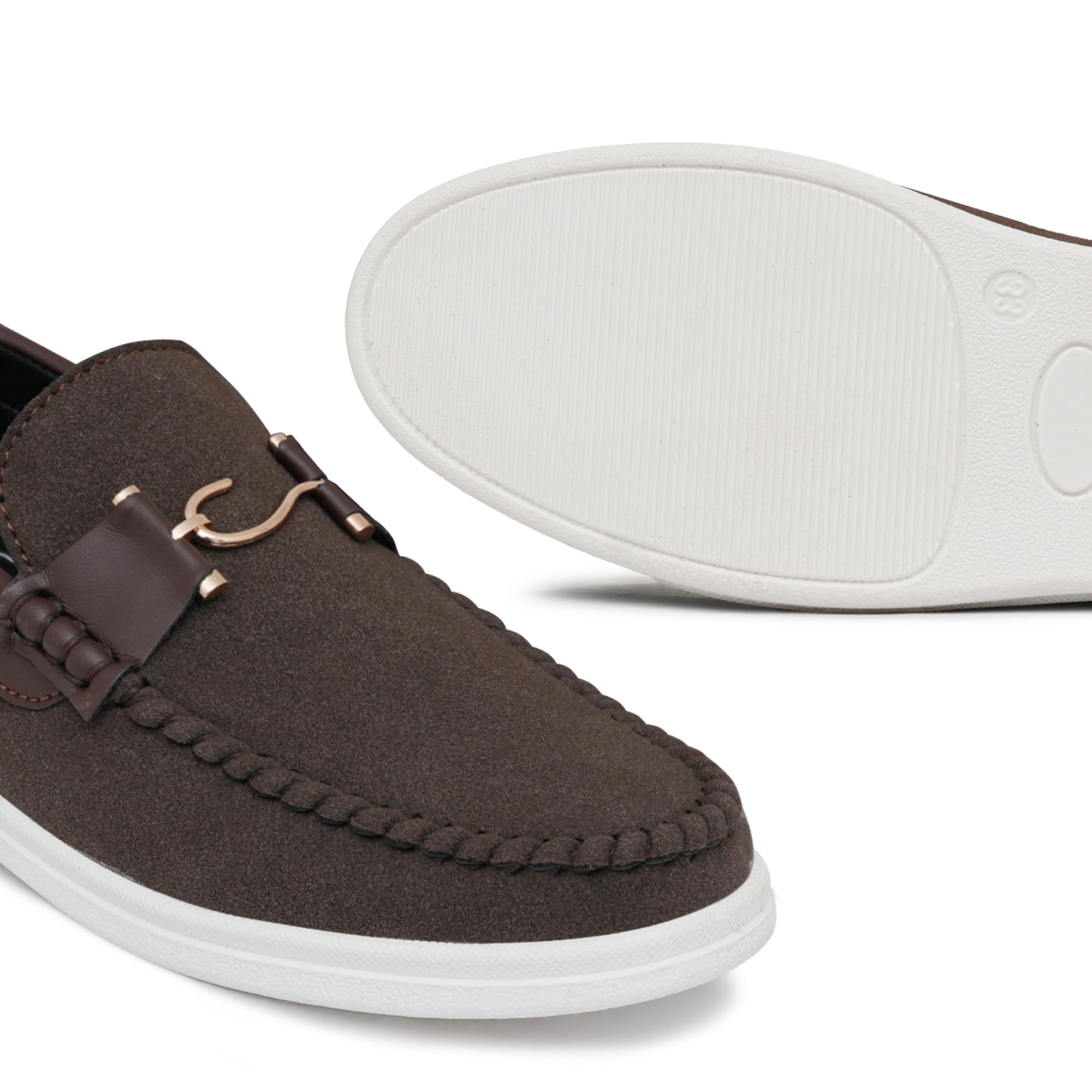Kids' Coffee Brown Suede Shoe Lak02