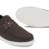 Kids' Coffee Brown Suede Shoe Lak02