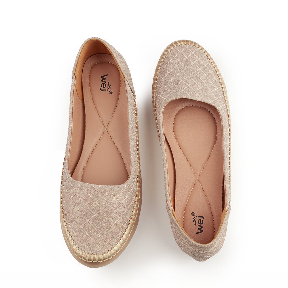 Gold Textured Silver Shimmer Pumps WP19