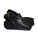 Black Leather Sandal DD01