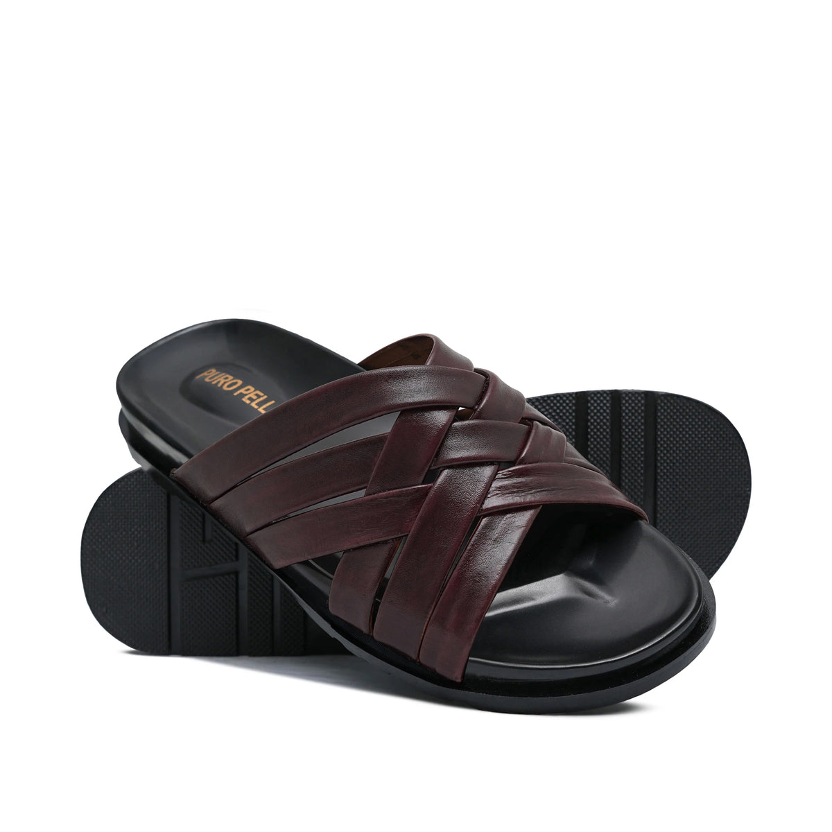 Maroon Six Strap Slipper SA159