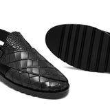 Black Croc Peshawari Chappal Da33