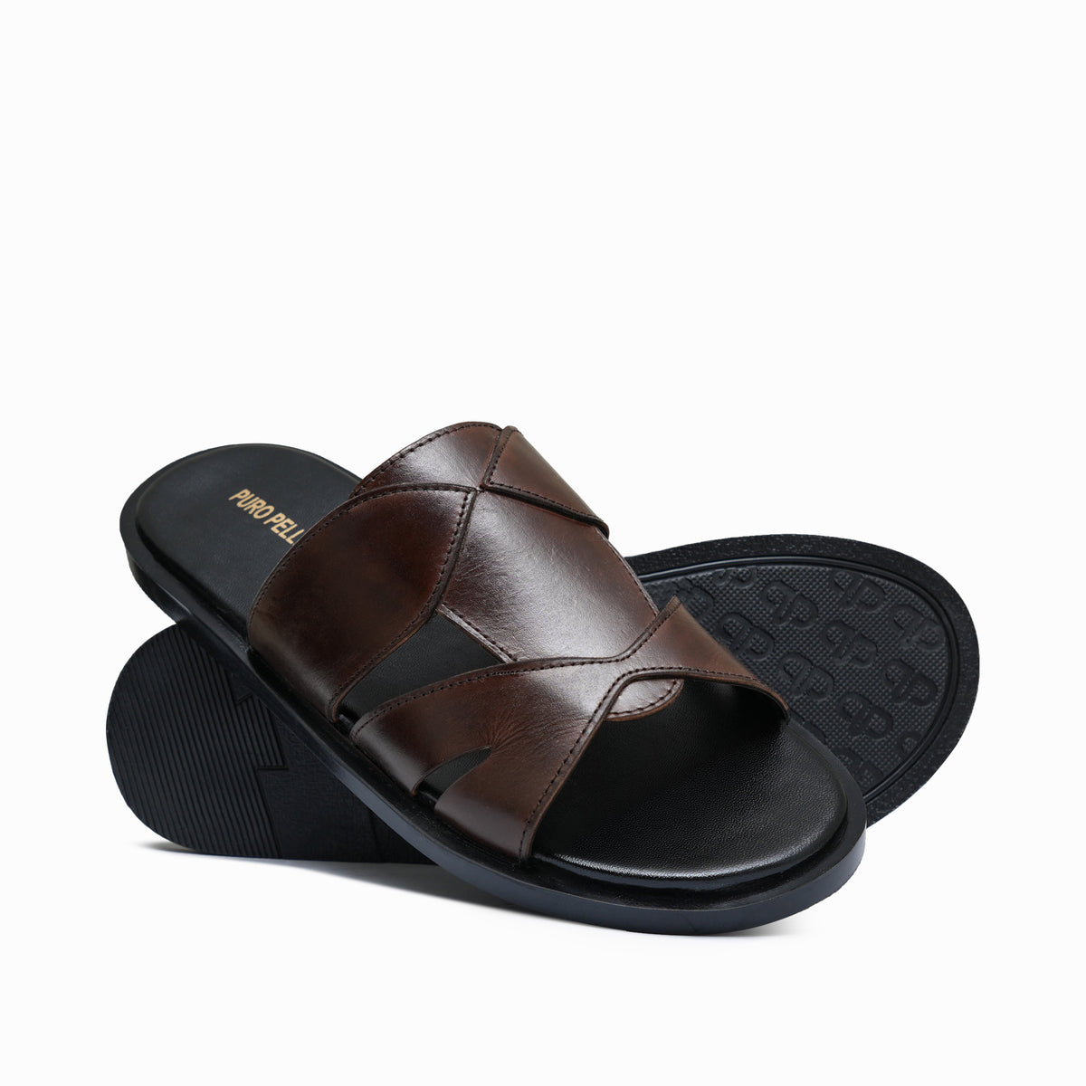 Brown Cross Slipper SA34