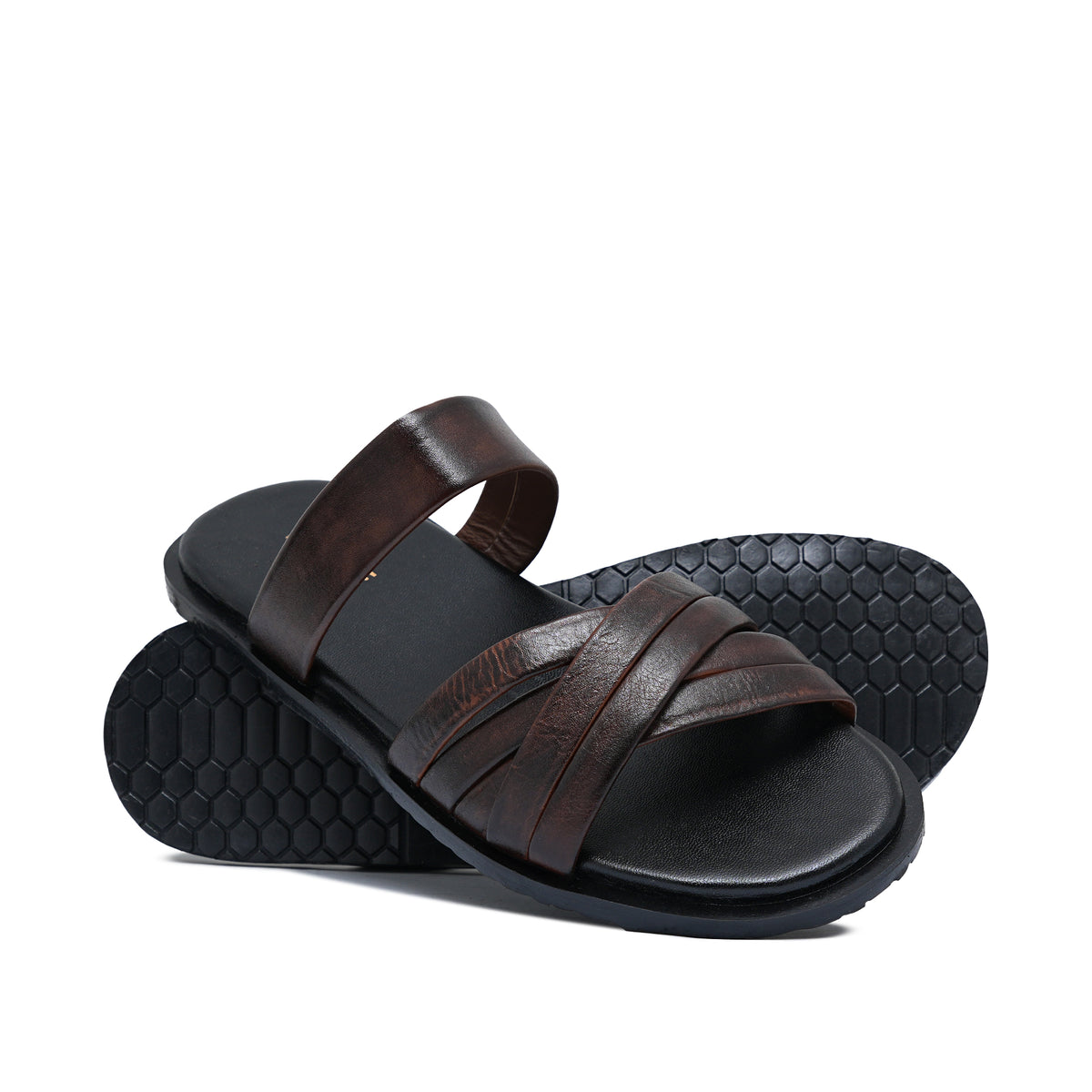 Brown Leather Slipper SA146