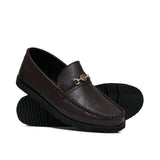 Kids' Elegant Dark Brown Shoe Lak09