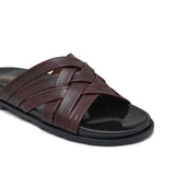 Maroon Six Strap Slipper SA159