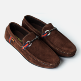 Men Suede Coffee Buckle Loafer LOF4