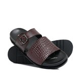 Brown Croc Slipper SA127