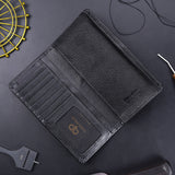 Men Leather Black Long Wallet SF 97