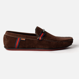 Men Suede Coffee Buckle Loafer LOF4