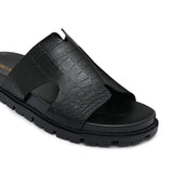 Black Croc Slipper SA156