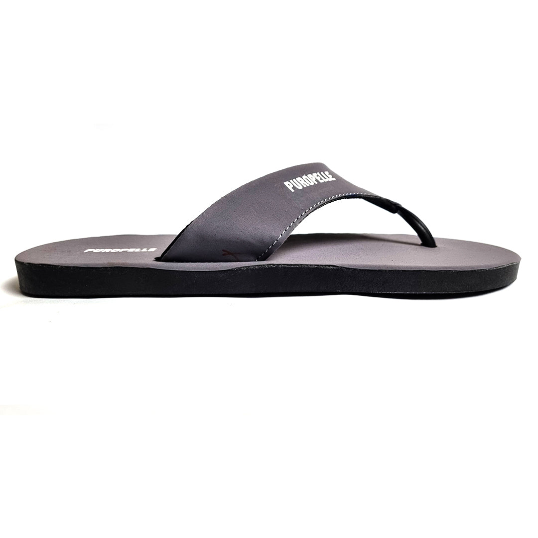 Men Slippers Flip Flop Comfortable Unisex Mat Grey B0