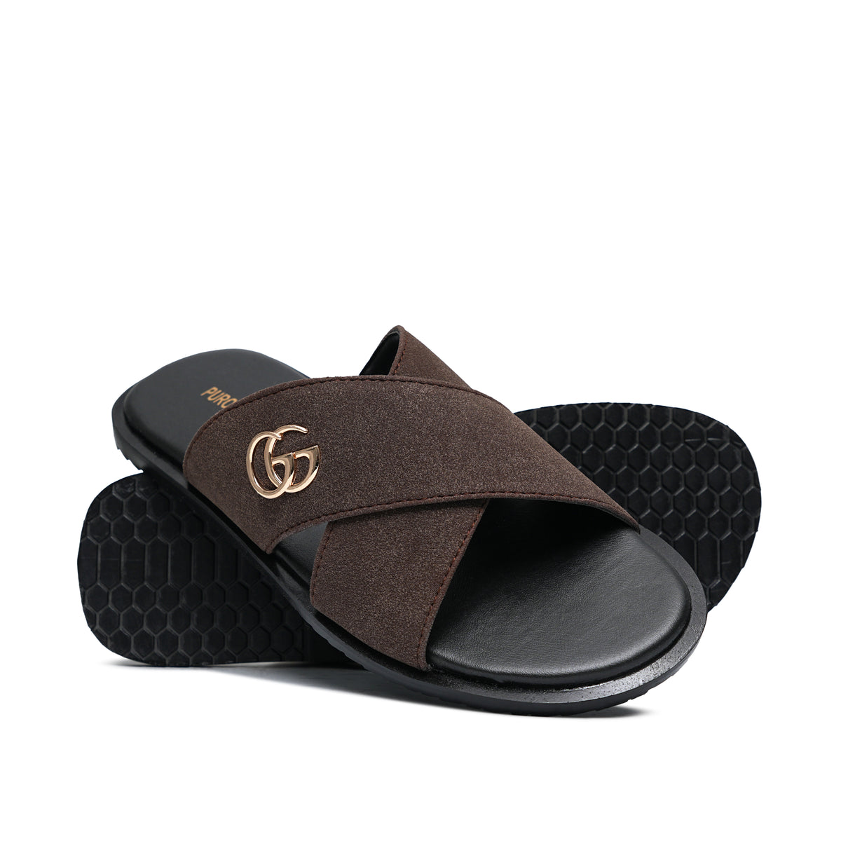 Brown Suede Slipper SZ07