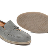 Grey Suede Tassel Shoe LU28