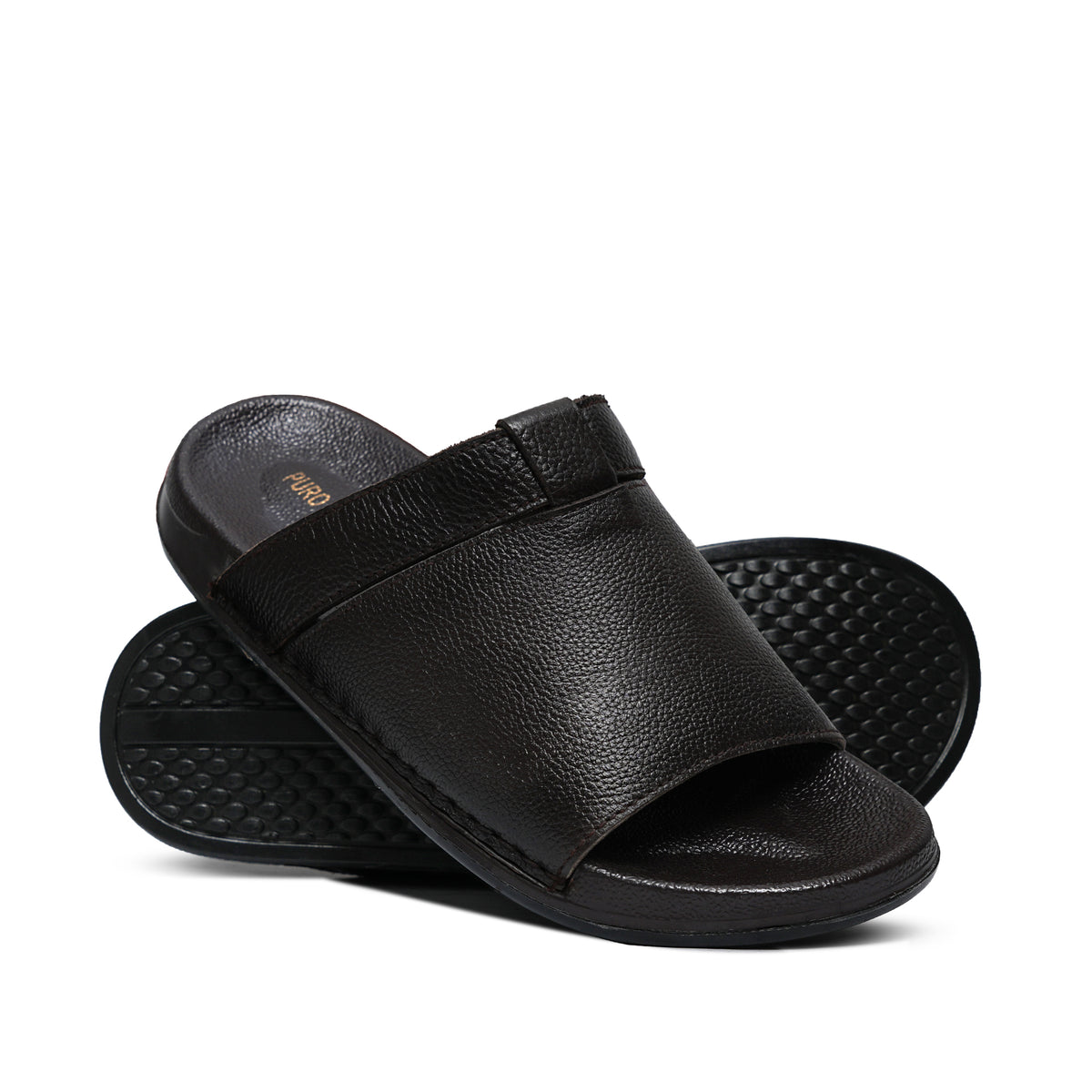 Brown Leather Slipper GT35
