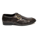 Men Formal Handmade Premium Sneak Embossing Singal  Monk Leather Shoe RSH-1111