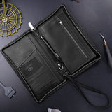 Men Leather long Wallet TP ZIP