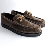 Men Formal High Sole Brown Boxed Pure Leather Shoe JAV03