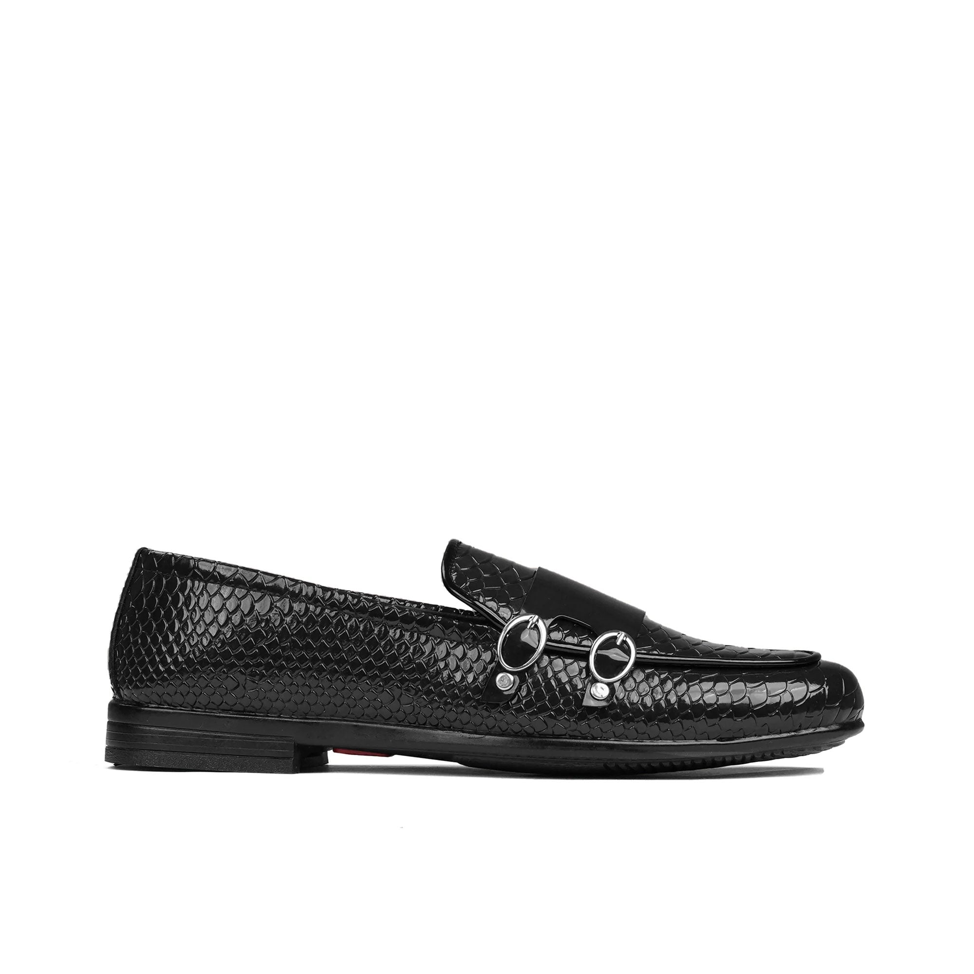 Black Two Monk Shoe FZ10