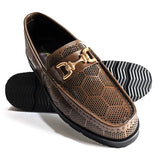 Men Formal High Sole Brown Boxed Pure Leather Shoe JAV03