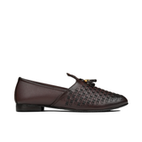 Brown Woven Tassel Cut Shoe FZ19