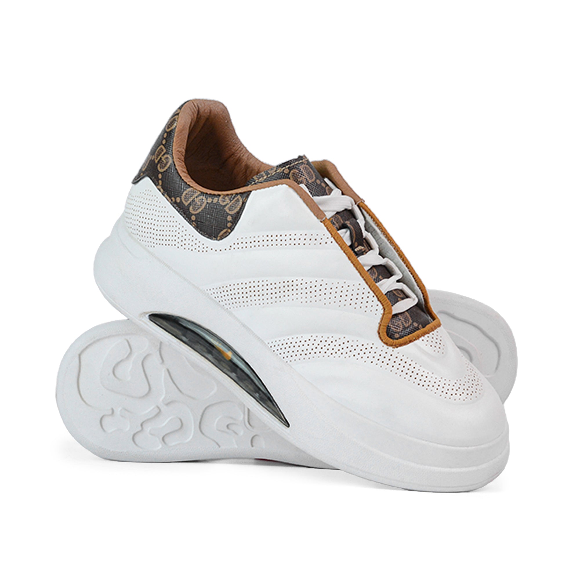 Men Premium White High Sole Sneaker NSK-0043