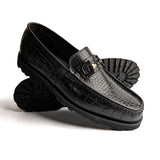 Men Formal High Sole Black Pure Patent Leather Shoe 00X7