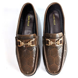 Men Formal High Sole Brown Boxed Pure Leather Shoe JAV03