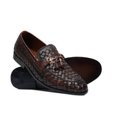Brown Woven Tassel Shoe GT52
