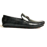 Men Patent Dark Grey Loafer SJD