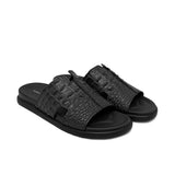 Black Croc Slipper SU04