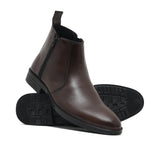 Choco Brown Zip Chelsea Boots PD13