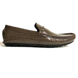 Men Grey Croc Patent  Loafer  SJD