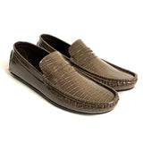 Men Grey Croc Patent  Loafer  SJD