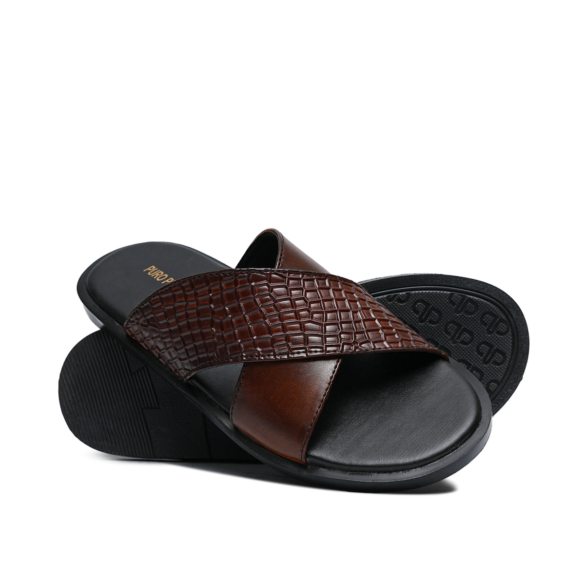 Brown Cross Slipper SZ13