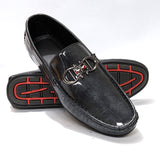 Men Patent Dark Grey Loafer SJD