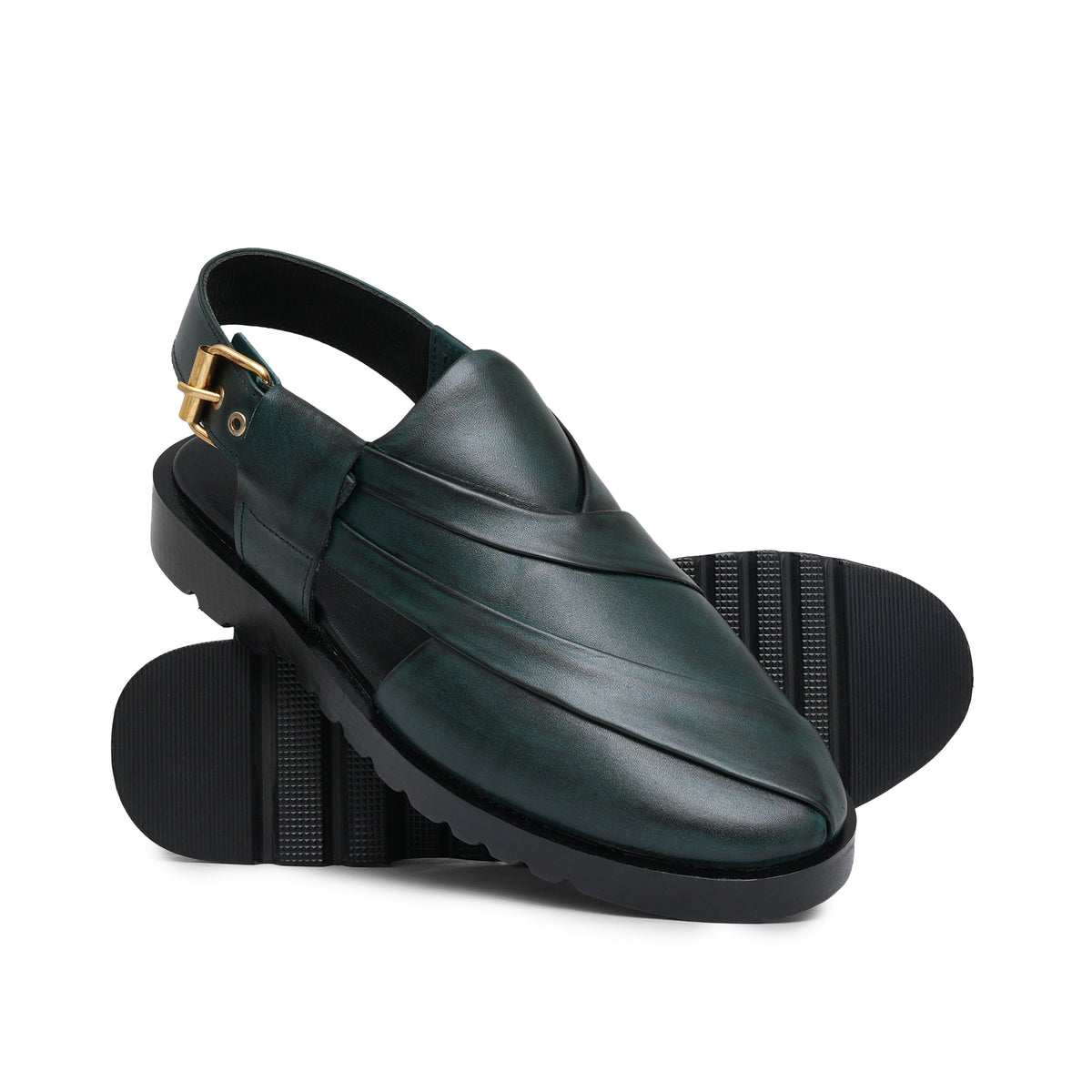 Green Peshawari Chappal Da28