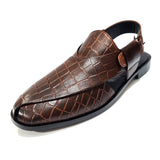 Men Formal Brown Croc Peshawari Chappal 003