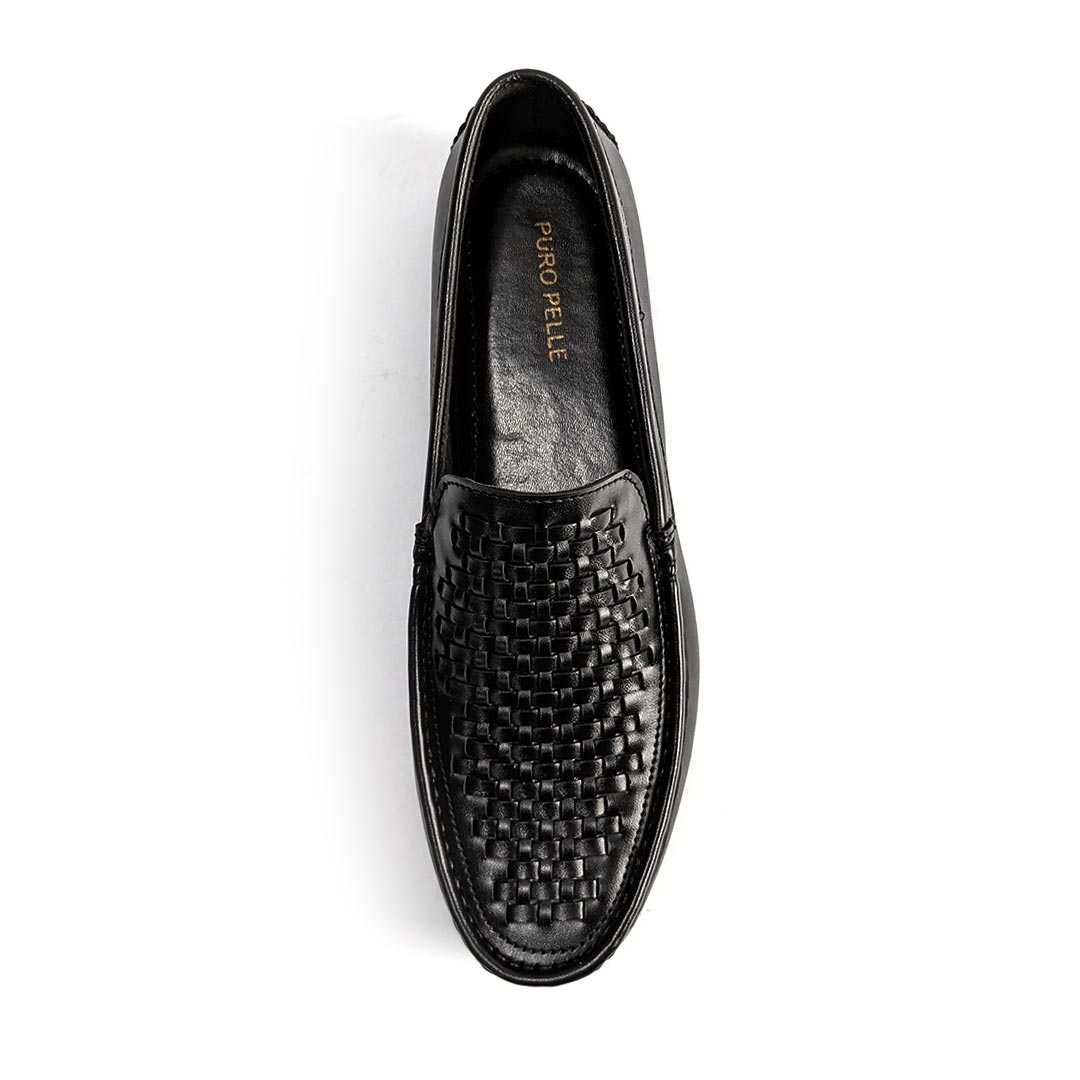 Black Woven Loafer LS10