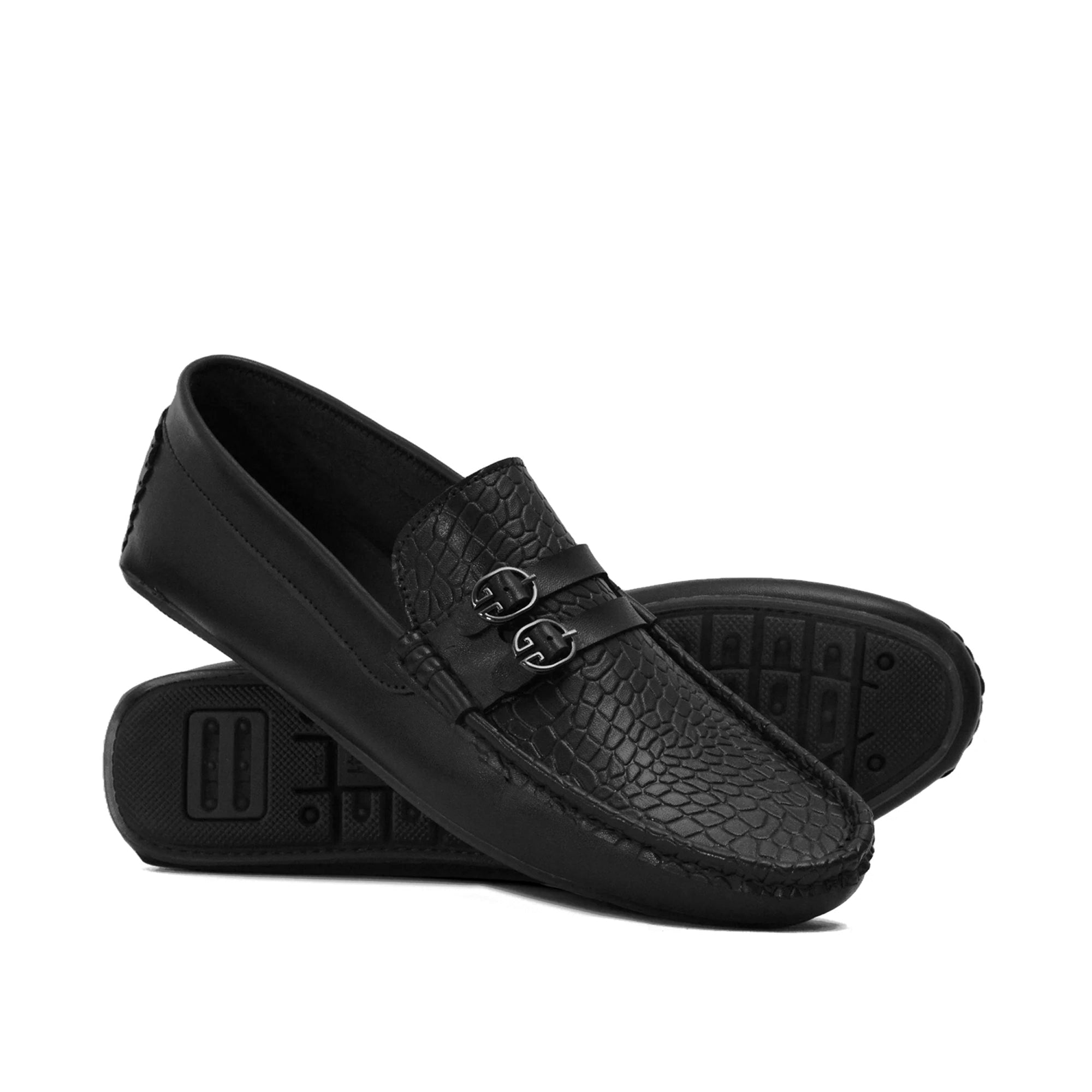 Black Buckle Crafted Loafer LS05