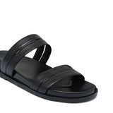 Black double belt Slipper SA125