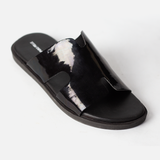 Men Black Patent Slippers 00214