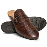 Men Formal Premium Brown Croc Mule Logomix0012